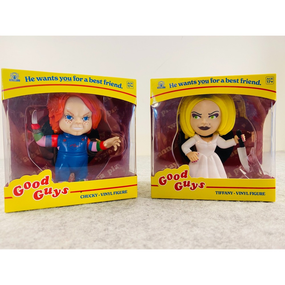 CultureFly Chucky & Tiffany Vinyl Figure Set Good Guys Child's Play Horror NIB